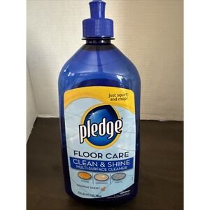 PLEDGE Multi-surface Floor Cleaner Wood Ceramic Vinyl 2010 Orange  1/4 Full